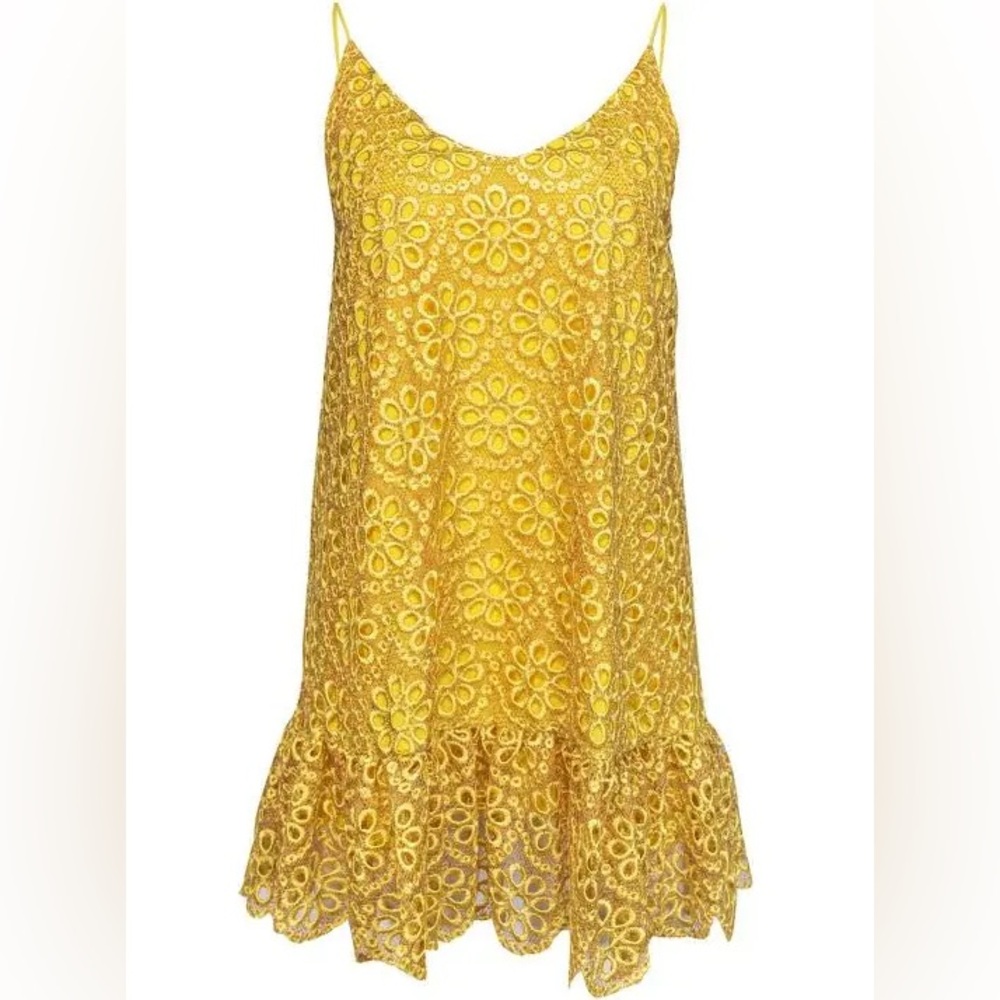 Alexis Yellow Lace Floral Dress S